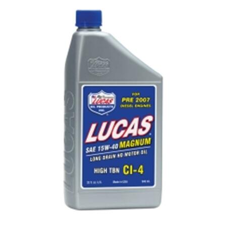 LUCAS OIL 15W-40 Magnum High TBN CI-4 Oil -, 12PK LUC10075